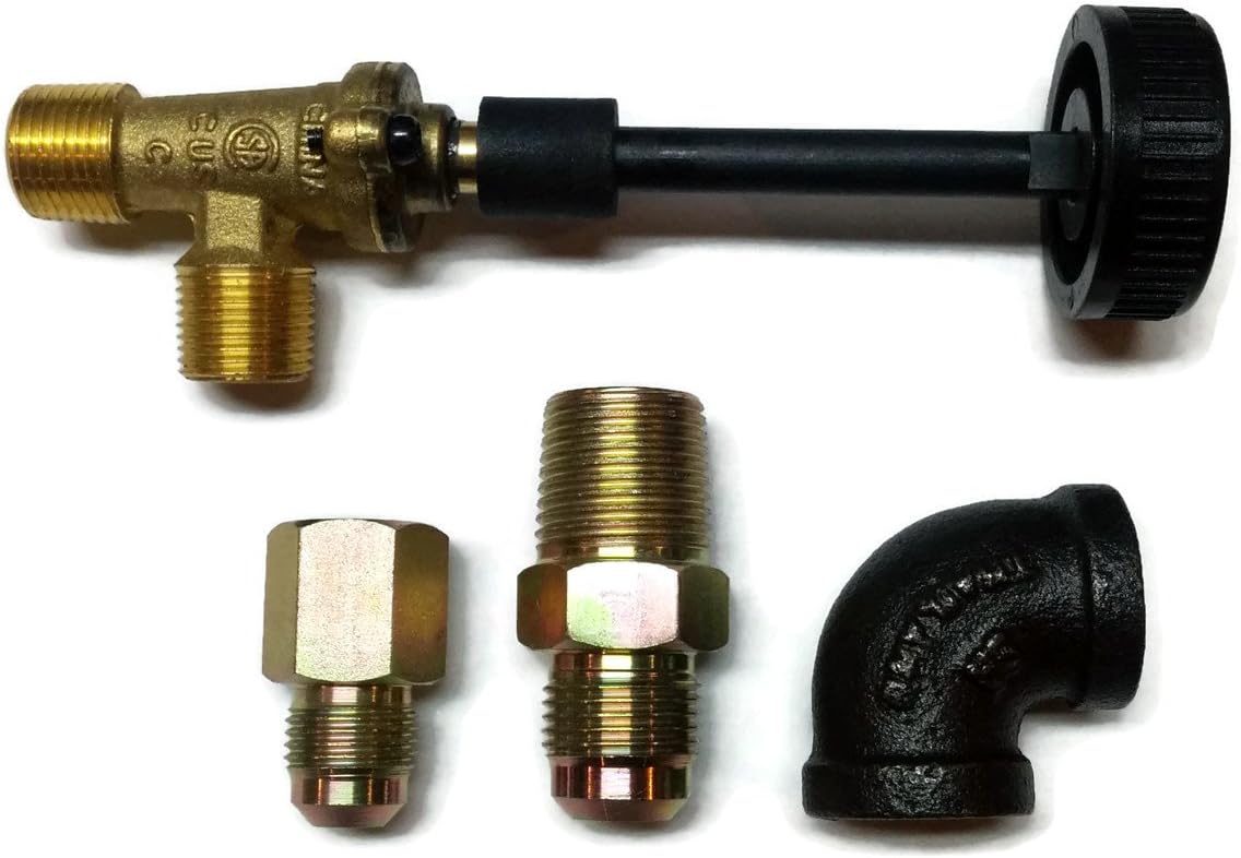 On/Off Valve with Knob Handle and Single Extension for Gas Logs