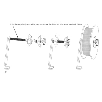 Upgrade Filament Spool Holder Kit with Bearing Rotatable Holder for Ender 3/Ender3 V2/Ender 3 Pro/Ender 5/CR-10 3D Printer (Spool Holder)