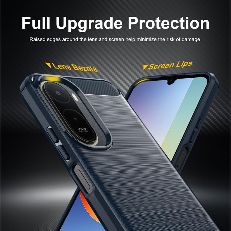 Image of Basic Case for Mi Redmi A7 Pro 5G / Poco C85x 5G (Carbon Fibre Blue)
