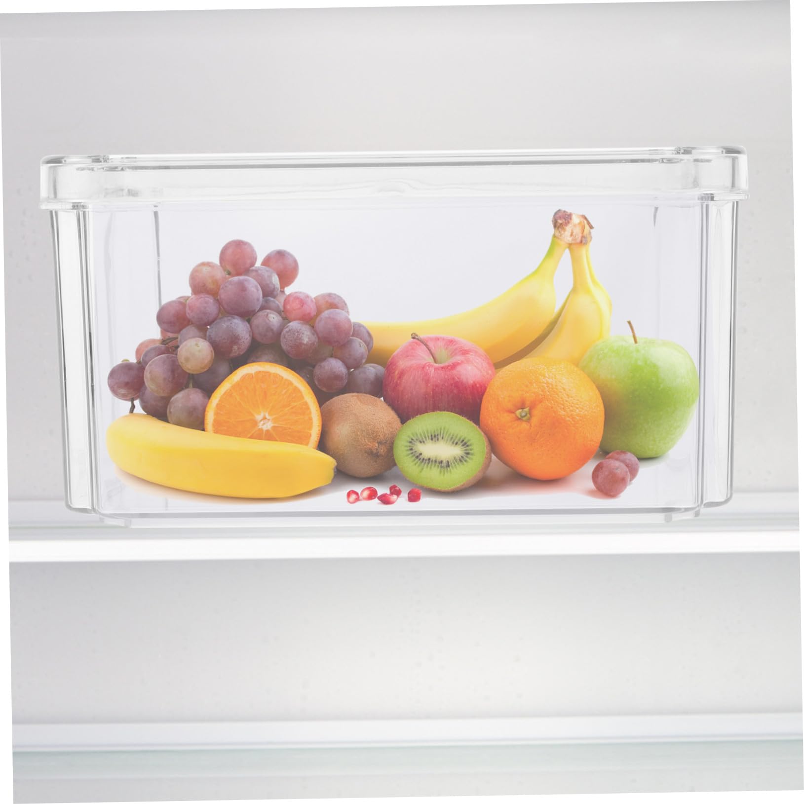 Alipis 3 piezas Cajas Transparentes para Organizar Nevera y Congelador Contenedores Apilables para Frutas y Verduras Cajas de Almacenamiento de Alimentos para Cocina y Hogar Resistentes