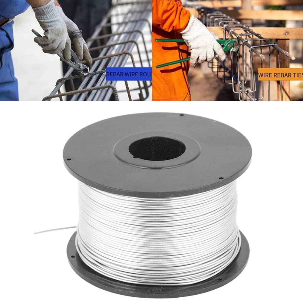 Tyenaza 4 Piezas 110 m 0,8 mm Alambre de Amarre de Armadura, Bobina de Tie-down Wires de Barra de Refuerzo de Acero, Steel Wire, para la Máquina de Amarres de Armadura Automática