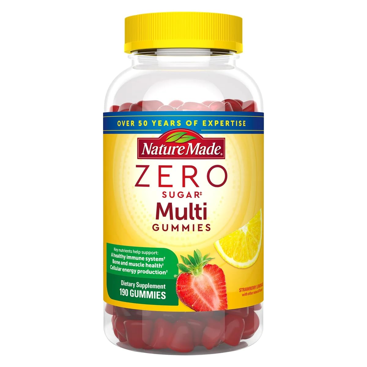 Nature Made Zero Sugar Multi Gummies, 190 Gummies