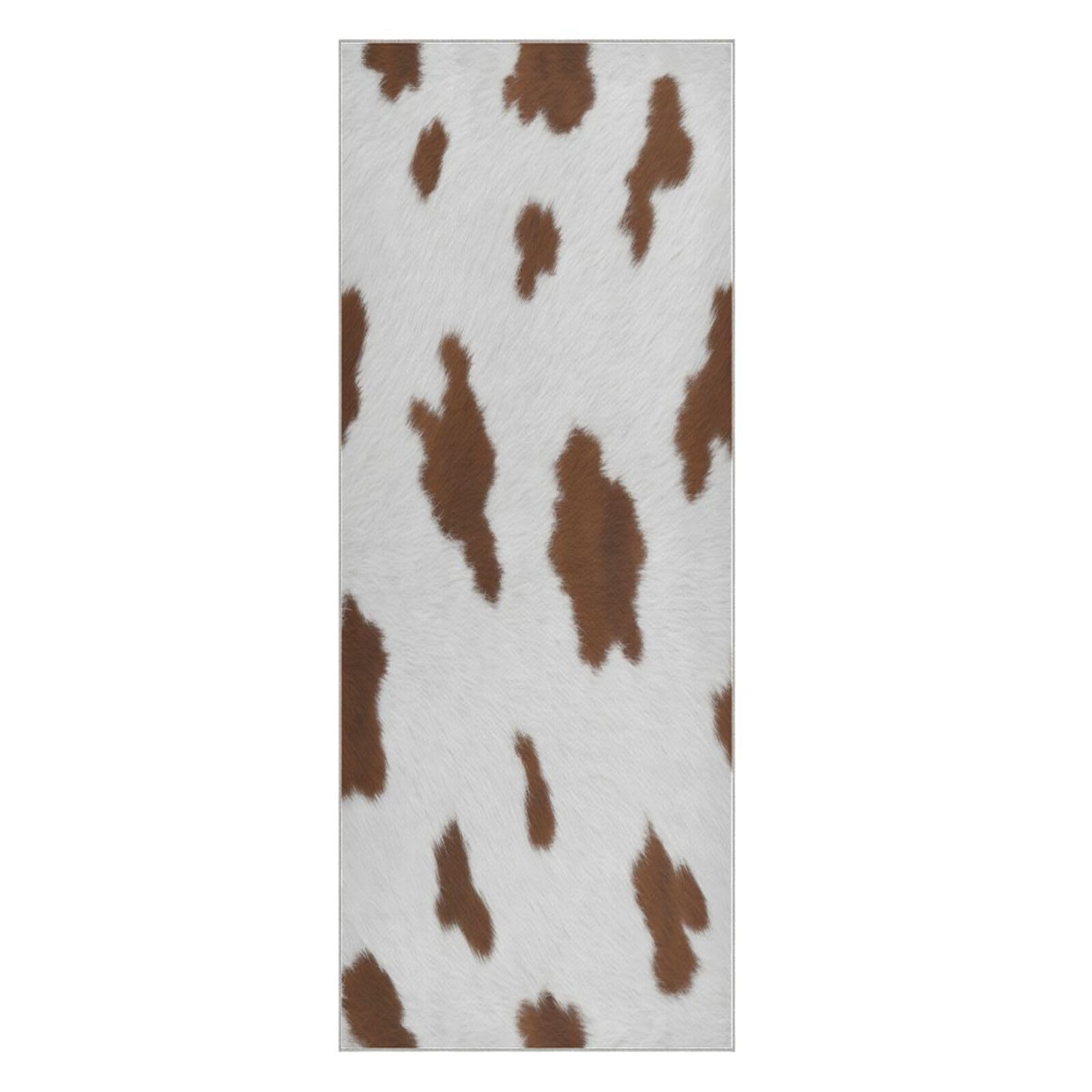 BURSTDDY Cow Print Hot Yoga Towel Absorbent Non Slip Yoga Mat Towel