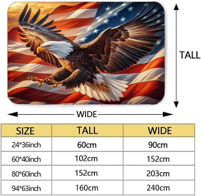 Tapete decorativo de águila calva 24x36 pulgadas miniatura 2