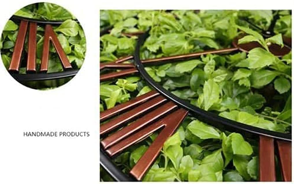 Large Wall Clock Outdoor Garden Roman Numeral Wrought Iron Clock Waterproof Metal Interior Decoration Quartz Wall Clock Retro Decoration Silent Clock (50cm)