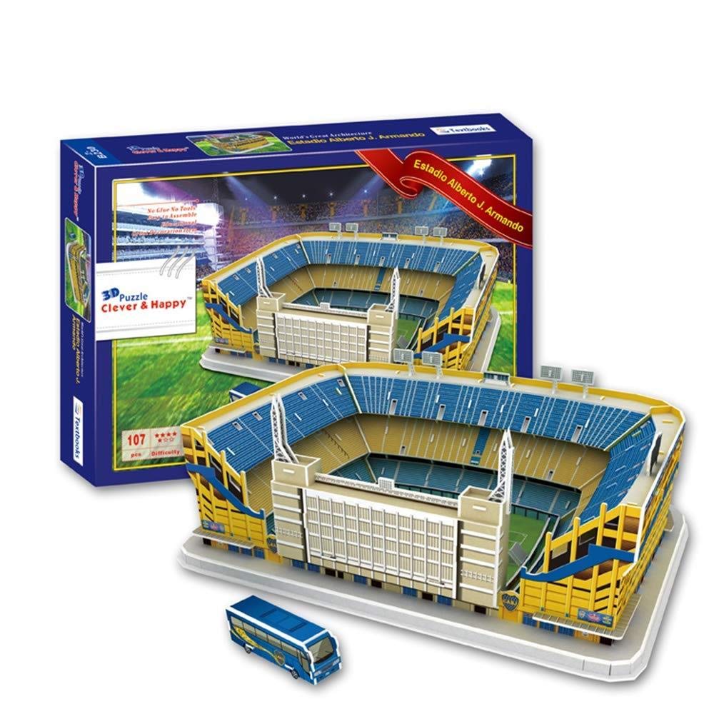 CMO 3D Sports Stadium Puzzle Model, Argentina Boca Junior Club Candy Box (16 Pulgadas X 12 Pulgadas X 7 Pulgadas)