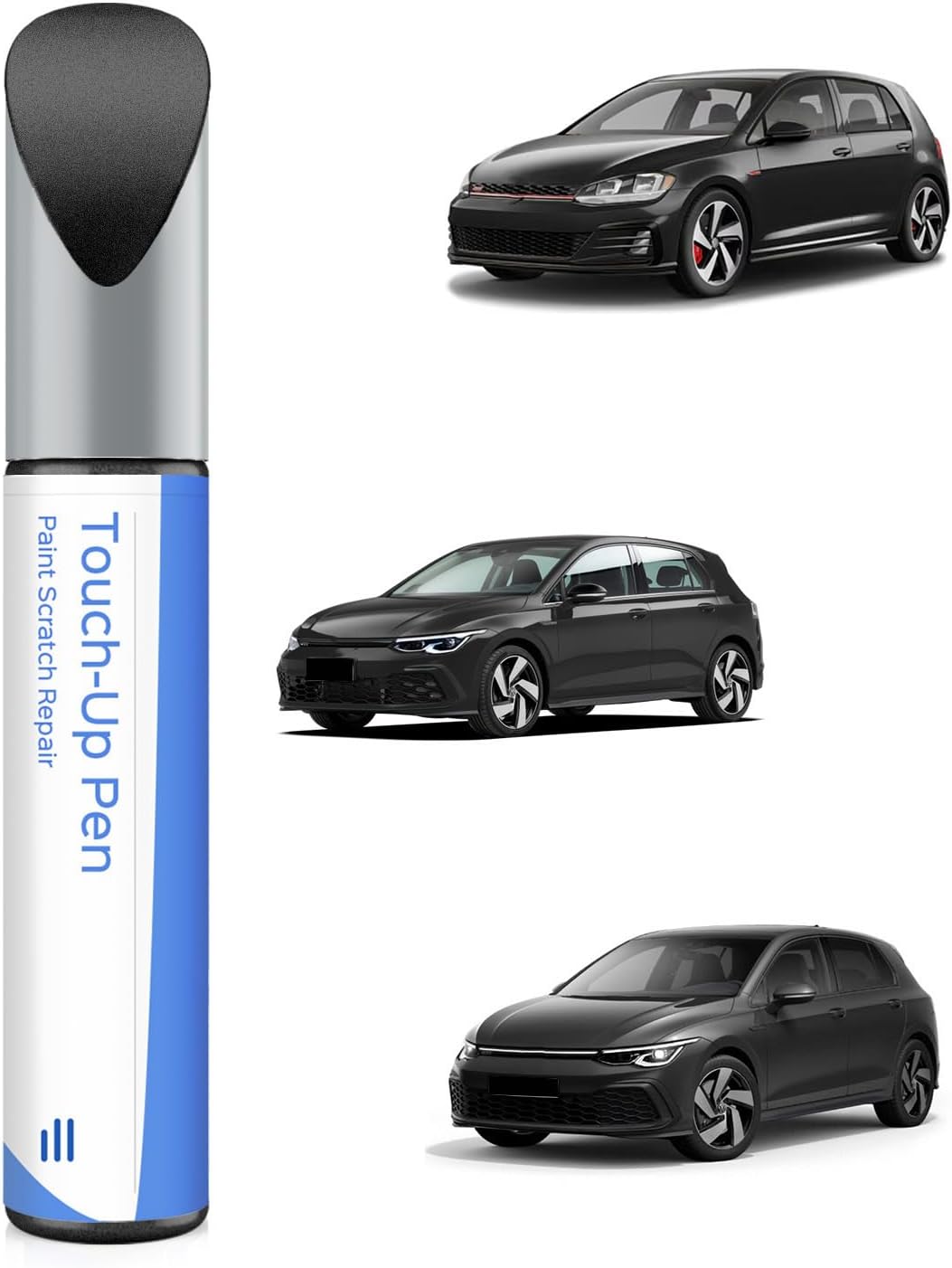 LA9W/1K Carbon Steel Pearl Touch Up Paint Compatible with Volkswagen Exact Match Chips and Nicks Touch Up