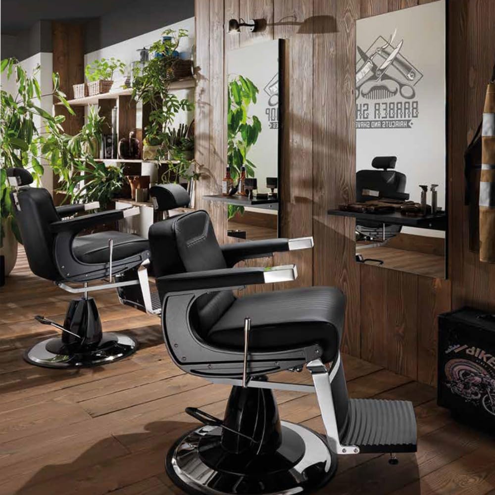 Xanitalia Decoración para barbieri con 2 sillones Barber y 2 espejos, ARRED.263K