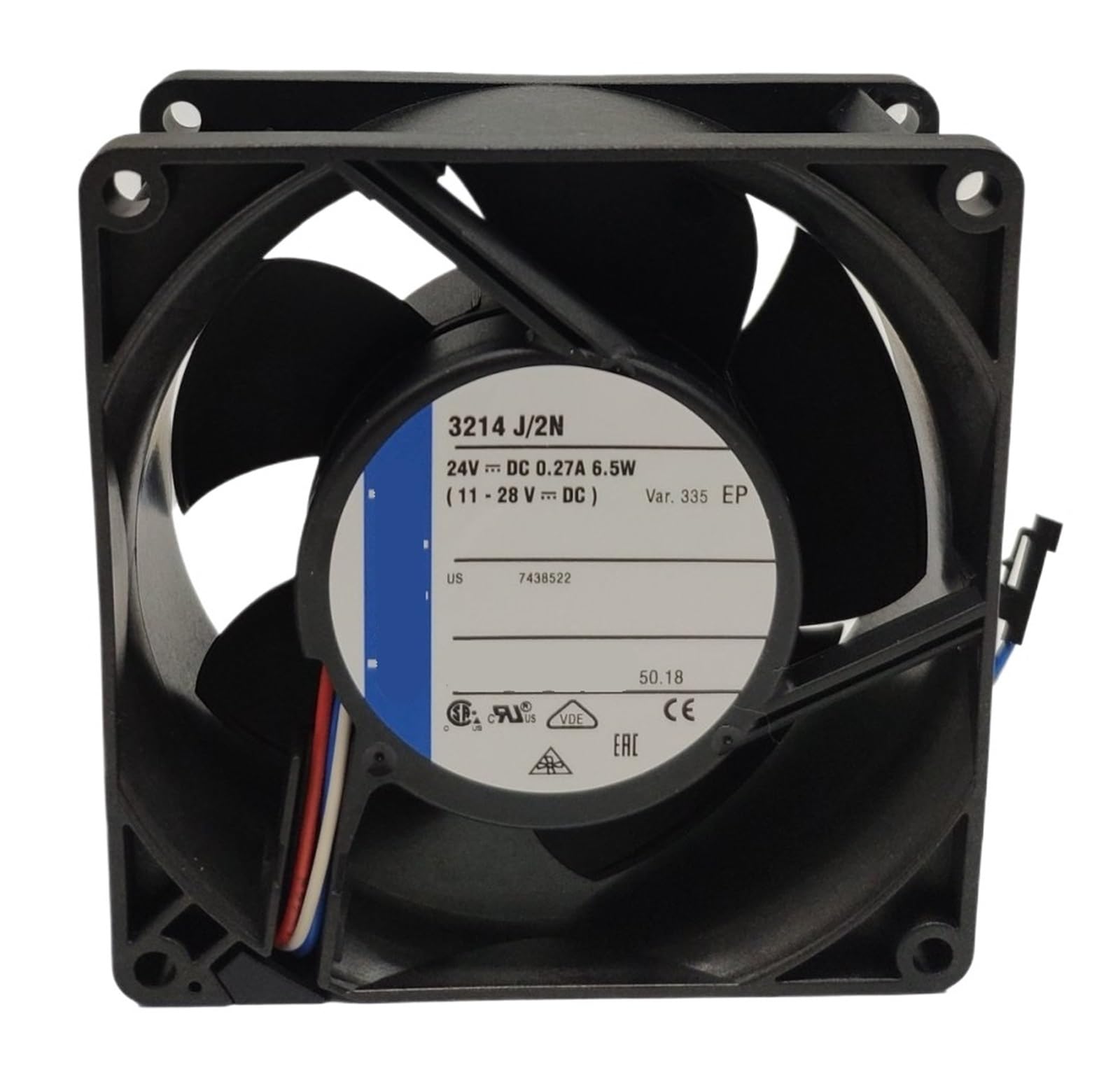 YMUGUEGH 3214J/2N-335 9cm 24VDC 0.27A 6.5W 6000RPM 1300m3/H 9238 92 * 92 * 38mm Cooling Fan