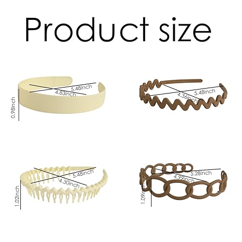 Miniatura 5 de 9 diademas de plástico unisex con dientes para la cabeza, bandas para el cabello, onduladas, para deportes al aire libre, para hombres, pinzas de