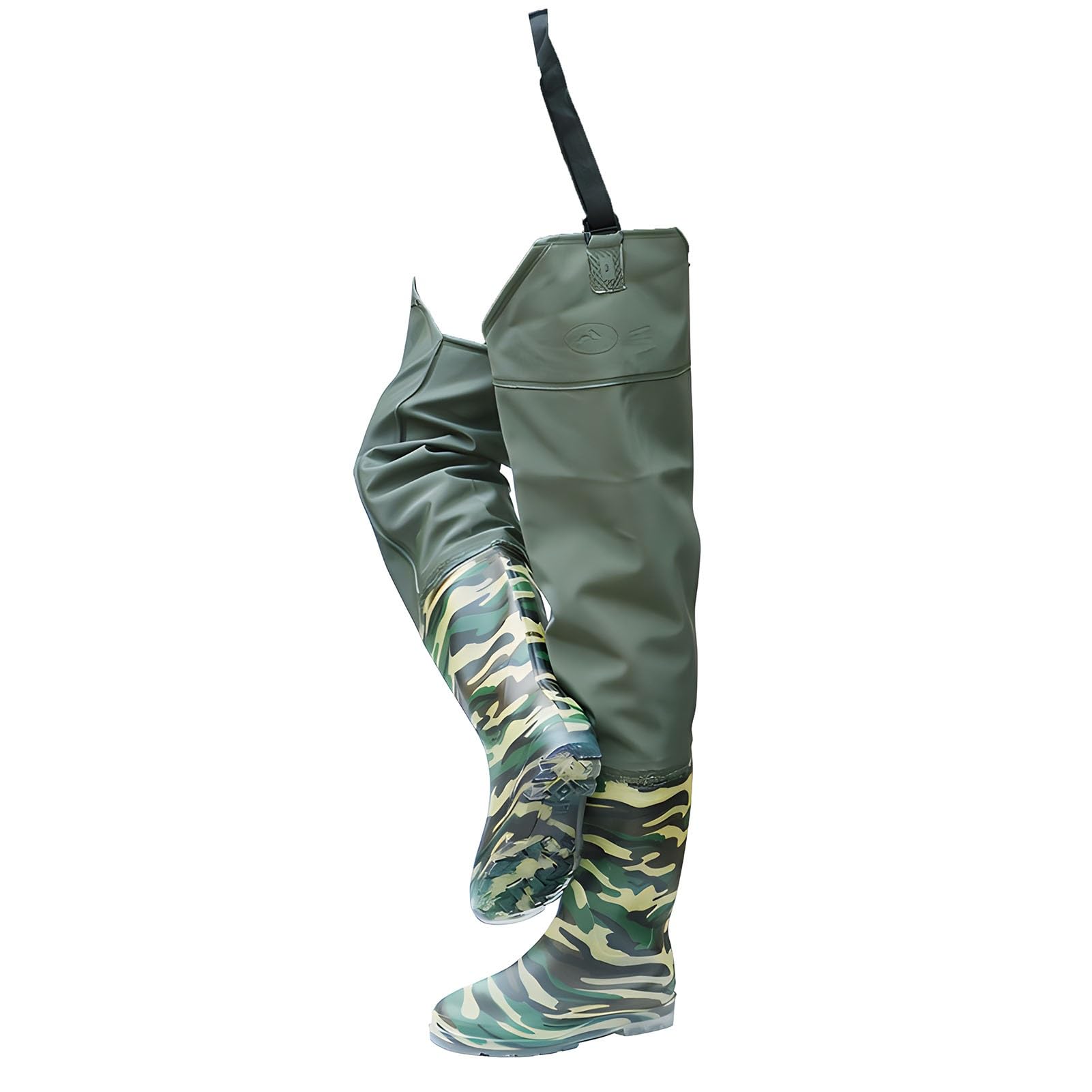 Waders hip Stivali da Pesca Mimetici da Uomo, Stivali da Pesca Impermeabili Antiscivolo Resistenti All'usura, Per La Caccia Nelle Paludi