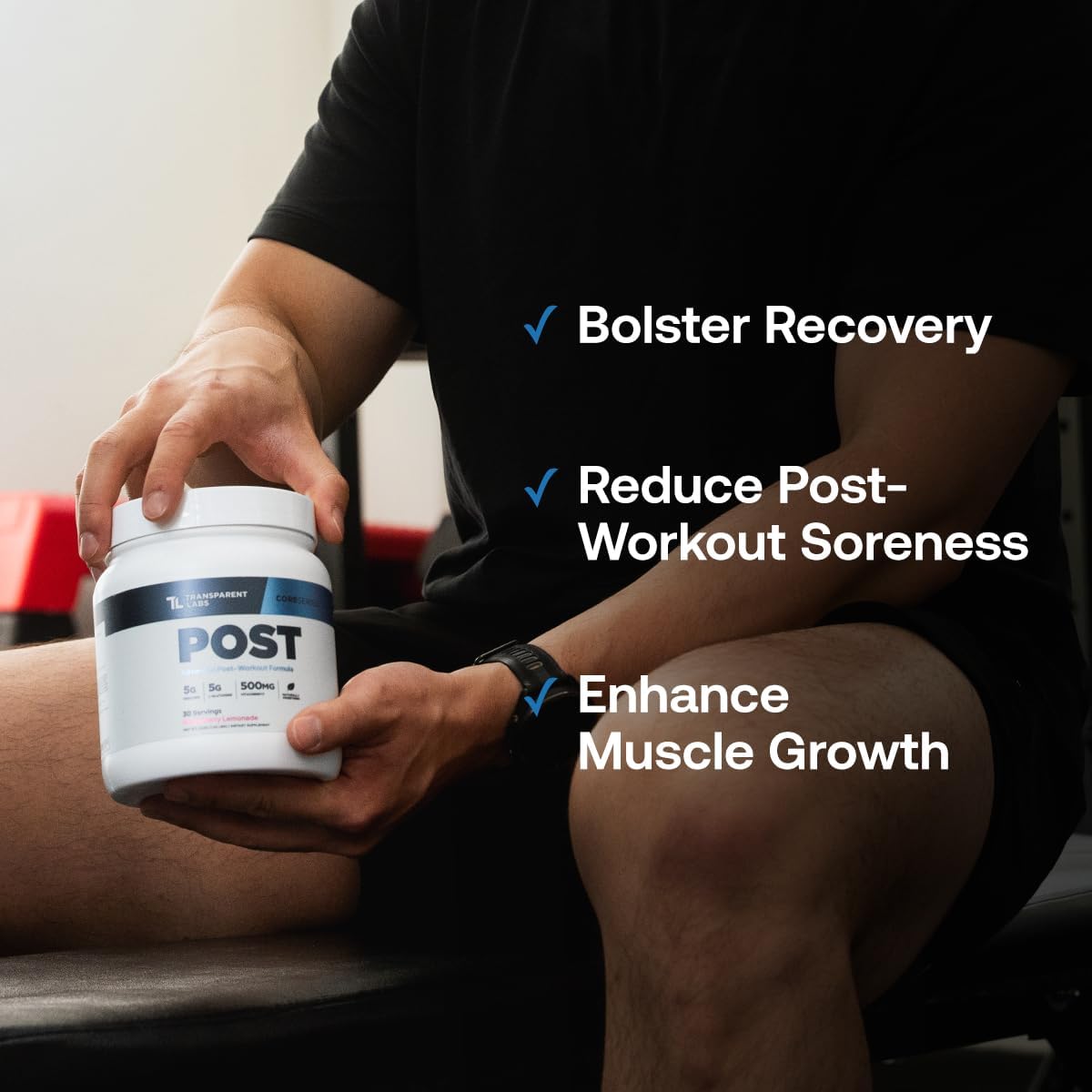 Transparent Labs Post - Post-Workout Recovery Muscle Builder with L-Glutamine, Beta-Alanine and BetaPure Betaine Anhydrous for Muscle Recovery and Muscle Building - 30 Servings, Strawberry Lemonade - Image 4