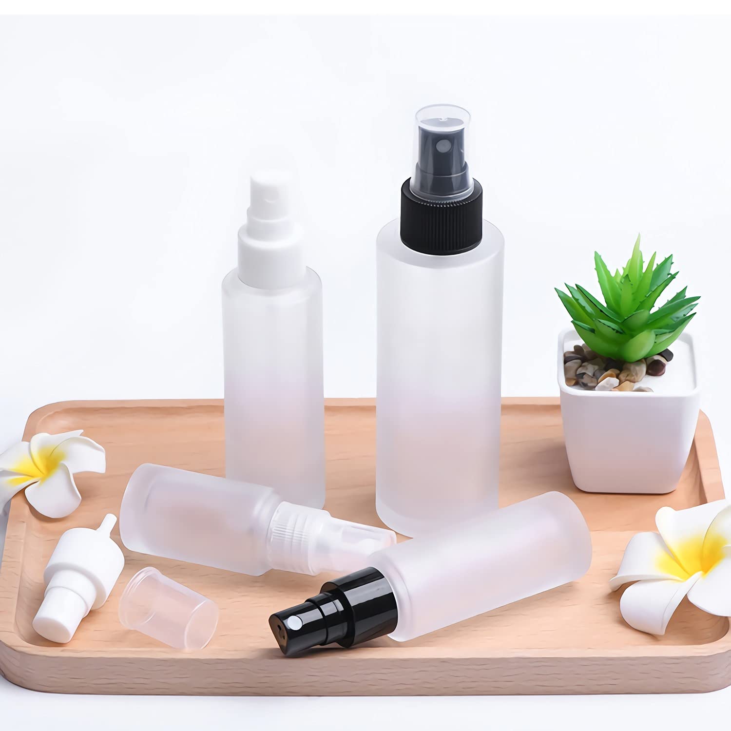 12 pezzis 20ml Flacone Spray in vetro Trasparente Opaco Con Spruzzatore Bianco, 20 ml Bottiglie Vuote Riutilizzabile da Viaggio Contenitori per Profumo Pulizia della Casa + 2 x imbuto
