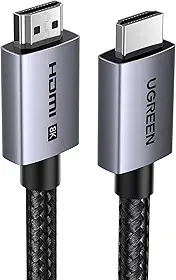 UGREEN Cabo HDMI 2.1 8K 48 Gbps 2 M, Certificado Cabo HDMI de Alta Velocidade em Alumínio, 4K@240 Hz, 120 Hz, 8K@60 Hz, HDCP 2.2 e 2.3, eARC HDR 10 Dolby Compatível com PS5/Blu-ray/TV/Monitor