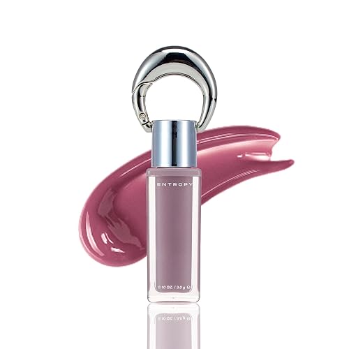 ENTROPY Makeup Glossy Lip Tint – Juicy Glow Line/Non-Sticky Hydrating Lip Gloss Tint, High Shine Finish, Buildable Sheer Color, Lip & Cheek Makeup - Beryl Charm (Soft Mauve Beryl) | glossy lip tint, Non-sticky lip tint, Juicy glow lip gloss