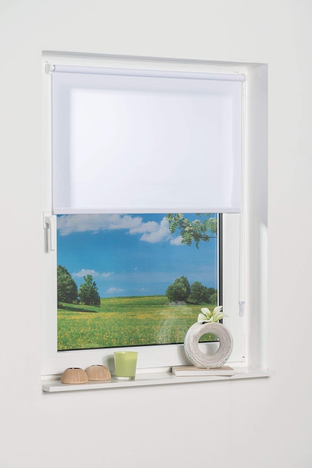 K-home Tenda a rullo Klemmfix, luce diurna bianca, 85 x 150 cm (larghezza x altezza x profondità)