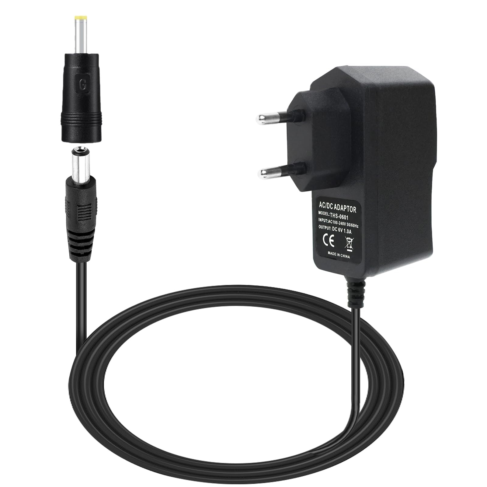 Adaptador de Corriente para Tensiómetro 6V 1A, Fuente de Alimentación 6V con 1 Conectore para X2 Basic X3 Comfort X2 X4 X7 Smart M2 Basic M3 M6 Comfort M4 M7 Intelli IT Cargador Tensiómetro para Omron