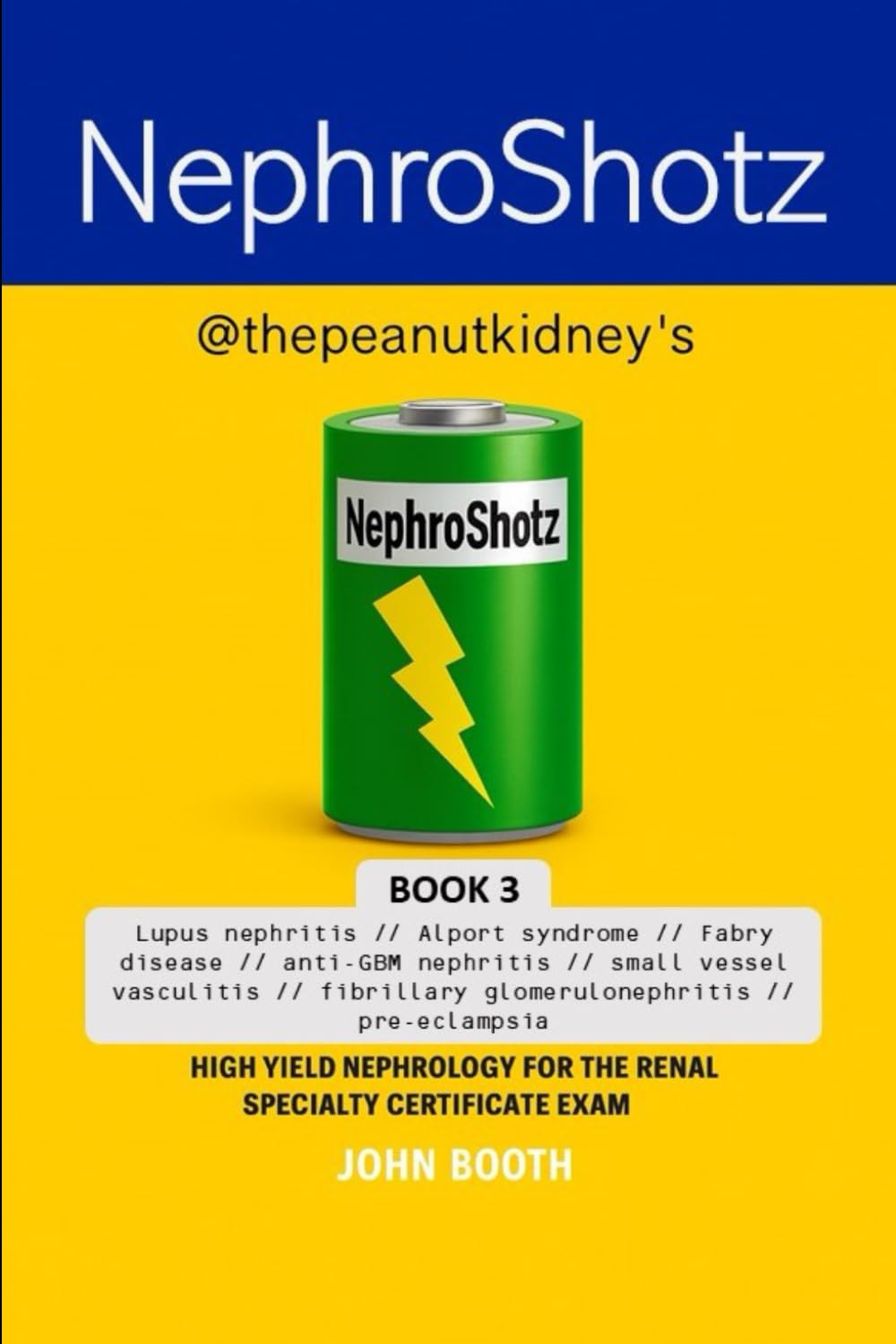 Nephroshotz Book 3: High Yield Nephrology for the Renal Specialty Certificate Exam