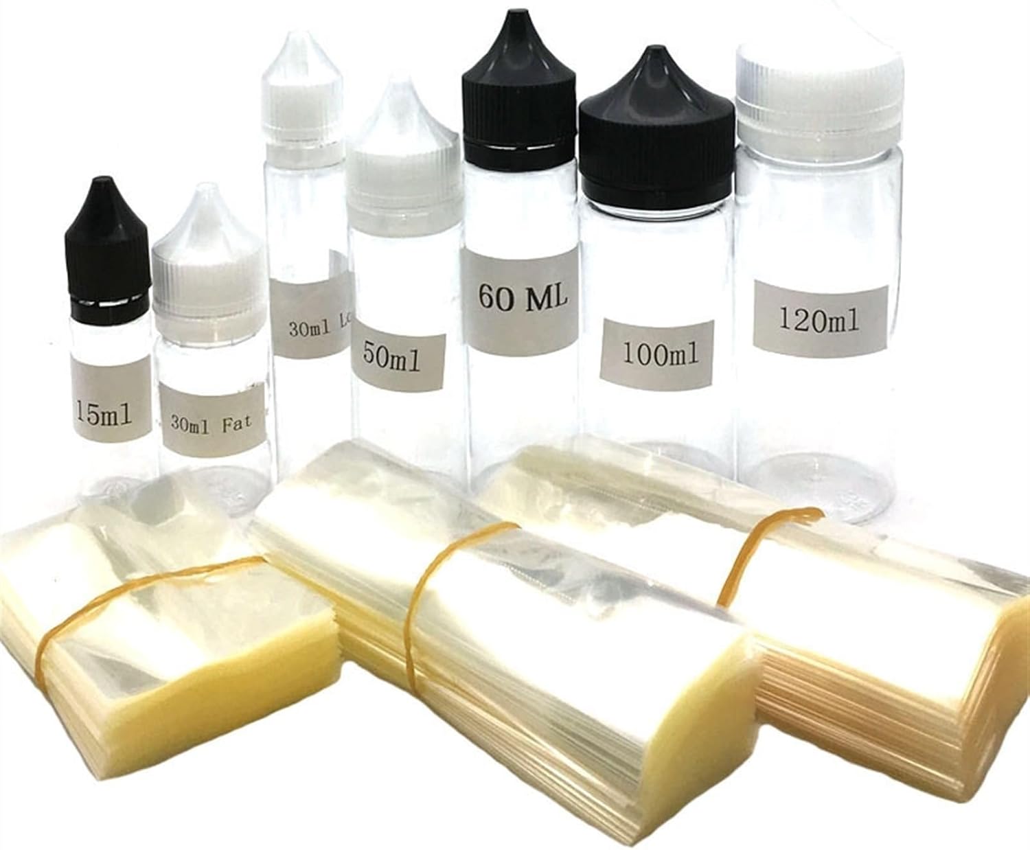 1200pcs Clear PVC Heat Shrink Wrap Film for 15ml 30ml 50ml 60ml 100ml 120ml Bottle Shrink Film Shrink Seal (Size : Fit 15ml)