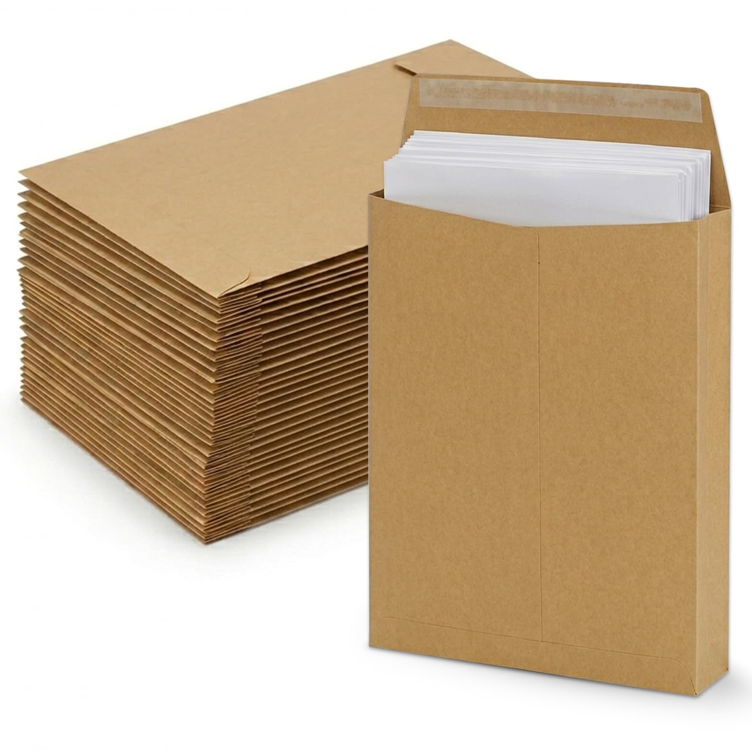 Gusset Envelopes A4 - Large Expandable Brown Document Envelope - 229 x 334mm Paper Mailing Bags (10)