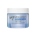 No7 Lift & Luminate Triple Action Night Cream - Anti-Wrinkle, Collagen Peptide Moisturizer with Skin Firming Hyaluronic Acid & Hibiscus - Helps Even Skin Tone for a Radiant Complexion (1.7 Fl Oz)