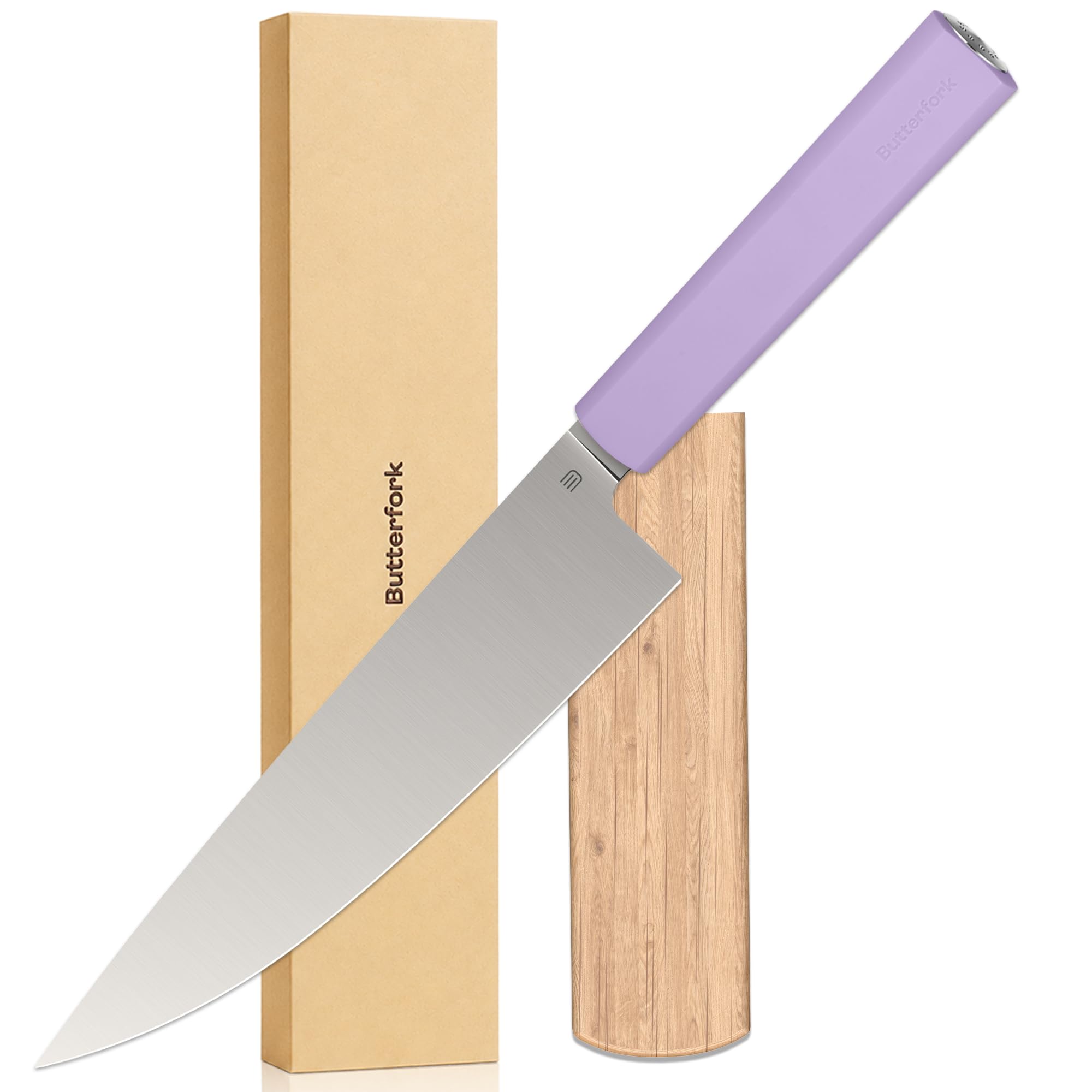 8 Inch Chef Knife, Kitchen Knife with AR-RPM9 Steel & Ergonomic ABS Handle — Amazon image 9