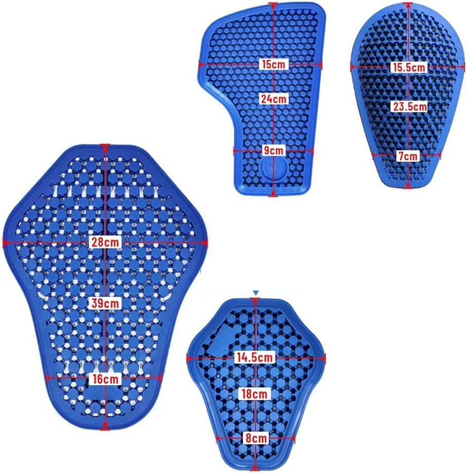 CE Armor Silicone Gel Pads Chest Back Support,Shoulder,Elbows Protector Pads Insert for Motorcycle Jackets Protective Gear 7PCS