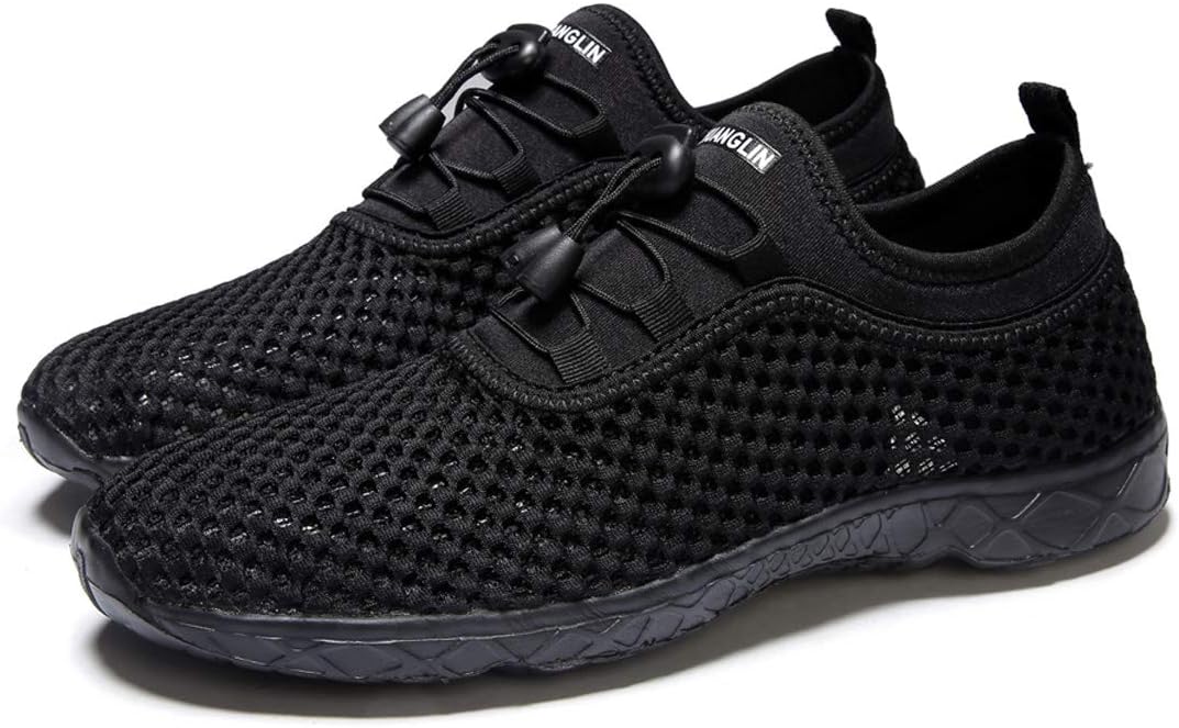 Zhuanglin Men's Quick Drying Aqua Water Shoes,3-Second Drainage & All-Terrain for Swimming,Hiking,Yoga