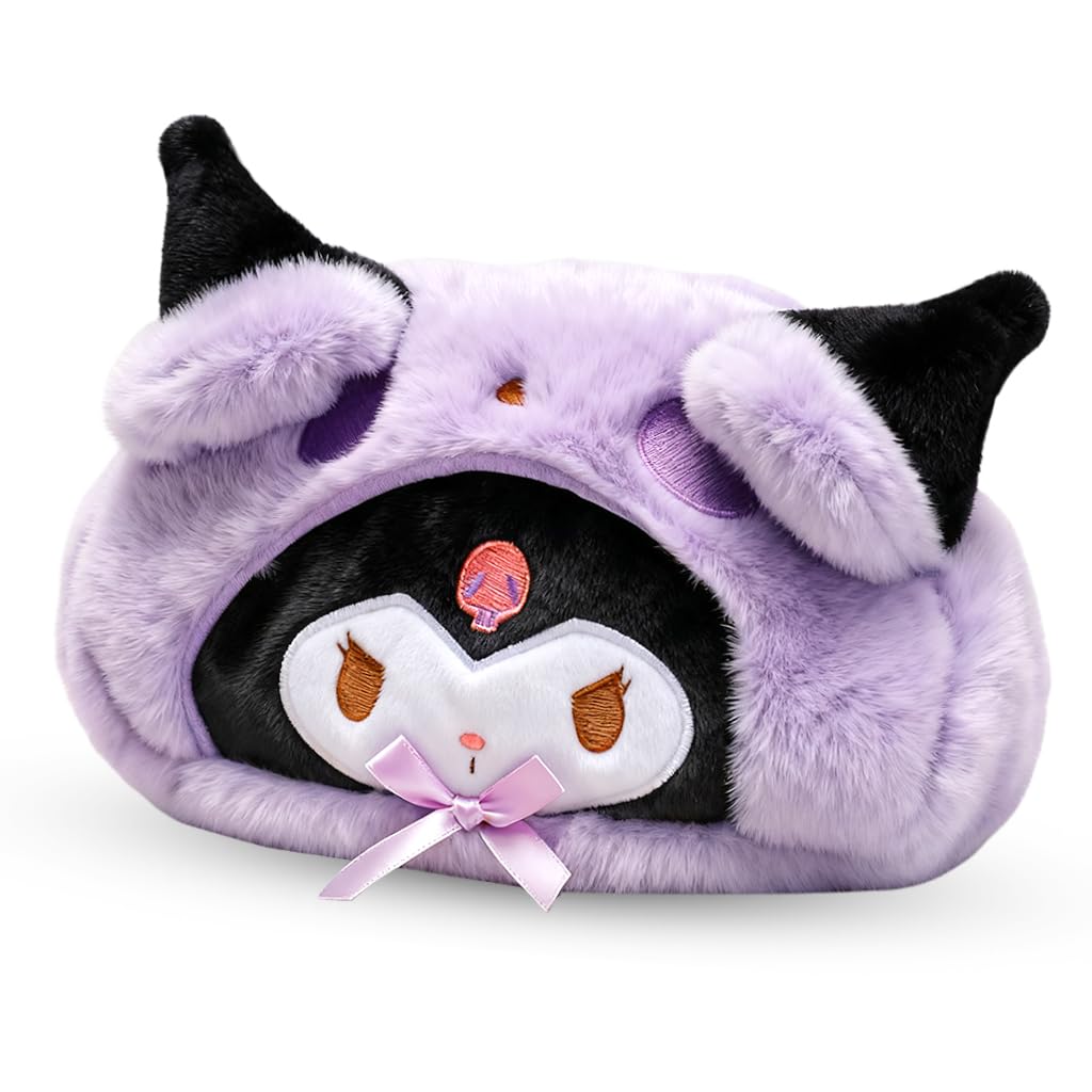 Zibuyu® Purple Pencil Pouch for Girls - Aesthetic Fluffy Stationery Pouch for School, Cute Pencil Case for Girls with Soft Plush Material, Adorable School Supplies-image-37