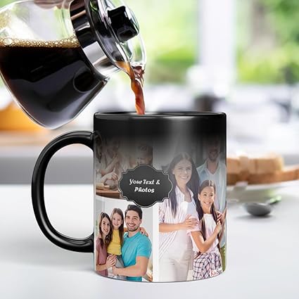 KivStar Personalized Gift Custom Photo Quote Name Wish Ceramic Magic Mug for Fathers Day Gift for Father Birthday Gifts dad Gifts papa Birthday Gift papa Gift Parents Gift -325 Ml