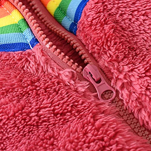 Moonker Boys Girls Sherpa Fleece Jacket Full-Zip Fuzzy Fleece Sweatshirt Kids Toddler Windproof Coat Ultra Soft4