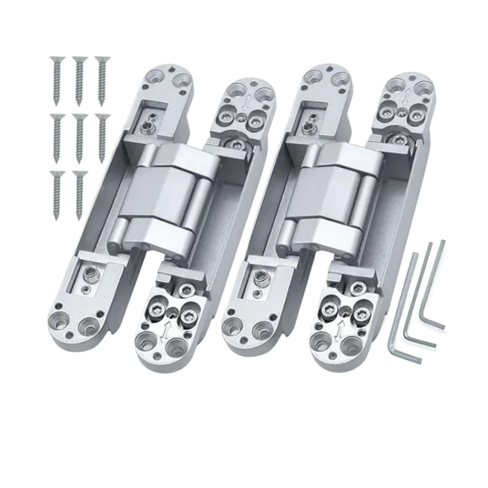 Chtkagv 2Pcs 40Kg-Silver 2Pcs Invisible Door Hinges, Hidden
