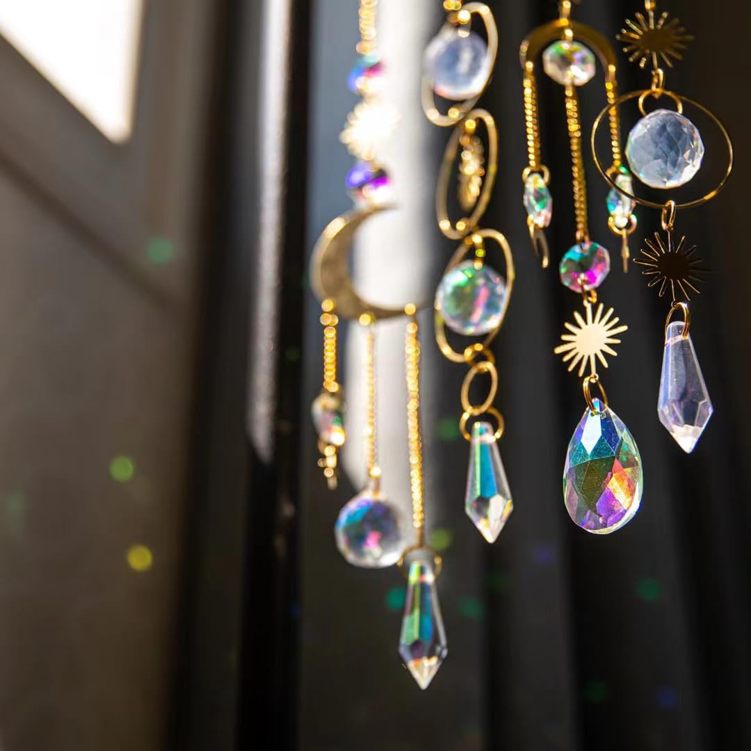 Luzoybo 240PCS DIY Sun Catchers Making Kits for Adults Crystal Suncatchers Kit with Colourful Prism Pearl Rainbow Maker for Windows Hanging - Image 4