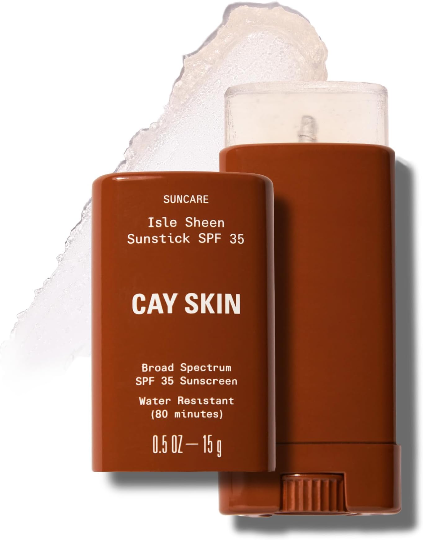 Isle Invisible Sunstick SPF 35 – Travel Size Broad Spectrum Face Sunscreen for On-the-Go Protection – Hydrating, Reef Safe Lotion with Natural Finish for All Skin Types – 0.5 oz