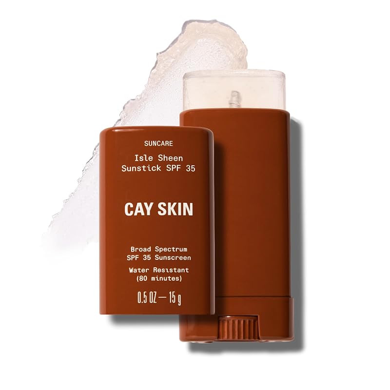Protetor solar facial em bastão Cay Skin Isle Invisible Sunstick SPF 35, 14 g