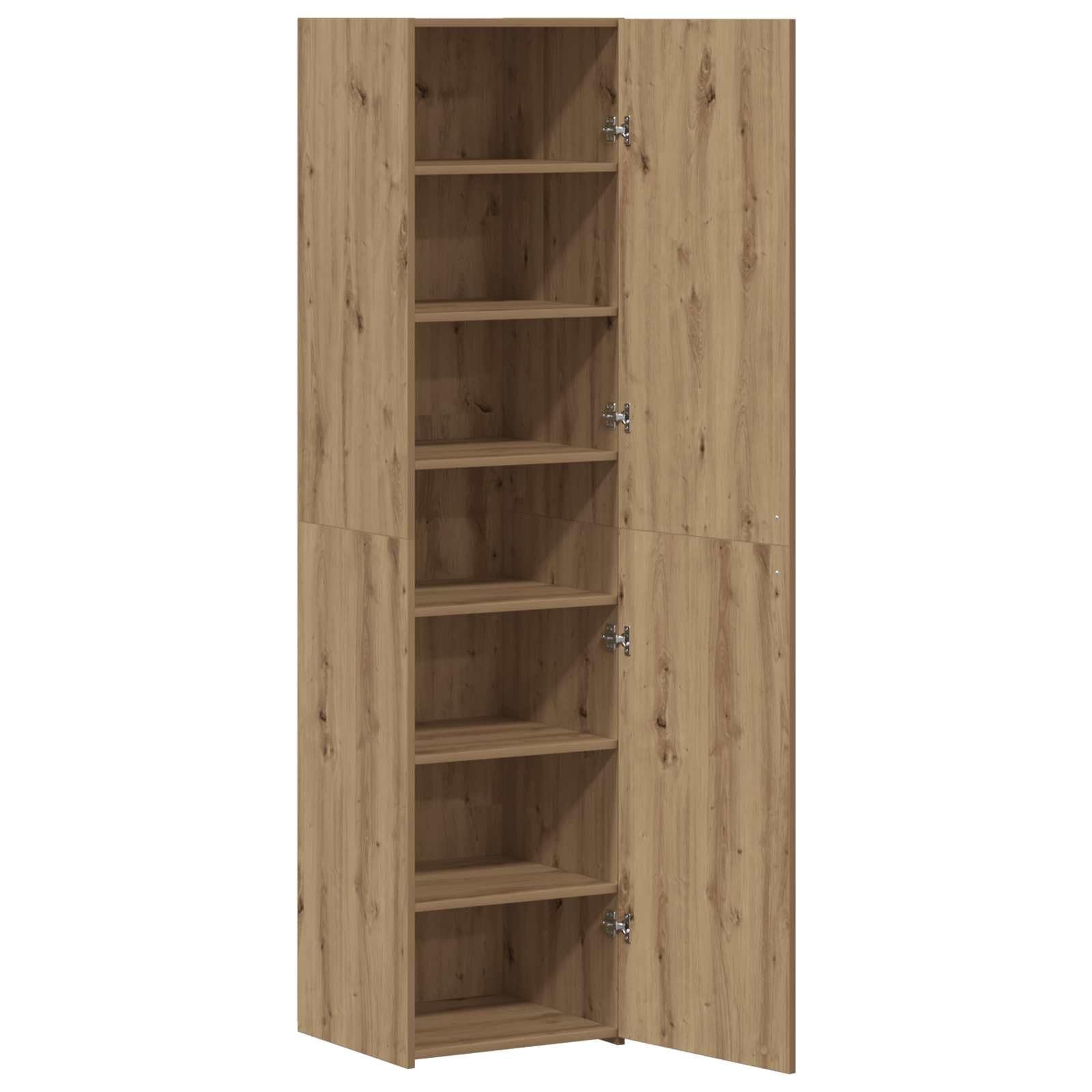 Armario alto de madera para salón y oficina moderna con diseño de roble Artisan elegante