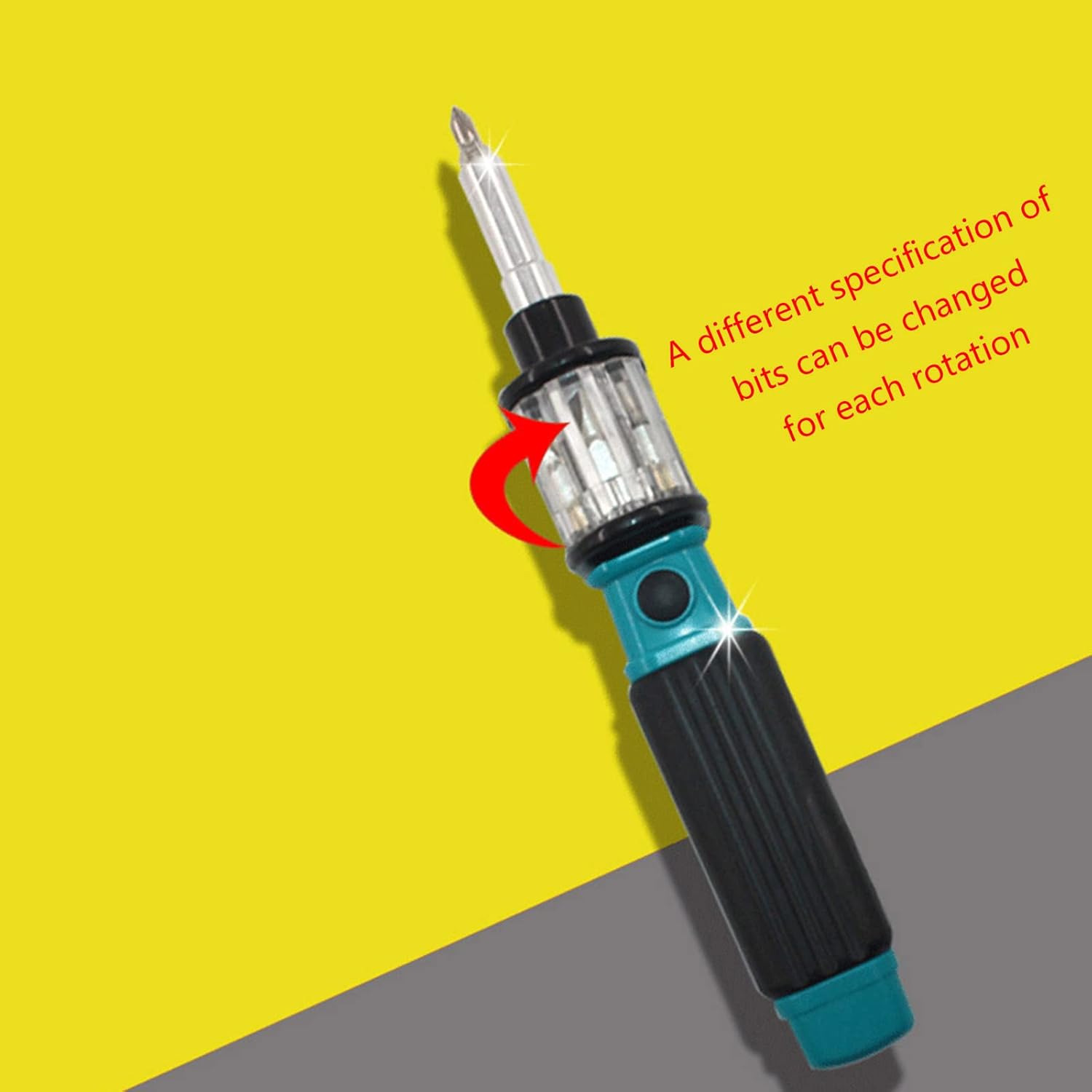 PURPLELILY Professional 6-in-1 Multi-Bit Ratcheting Screwdriver - SL3, SL4, SL6, PH1, PH2, PH3 - Home Maintenance, Furniture Assembly, Woodworking, Electrical Work, Machinery Repair