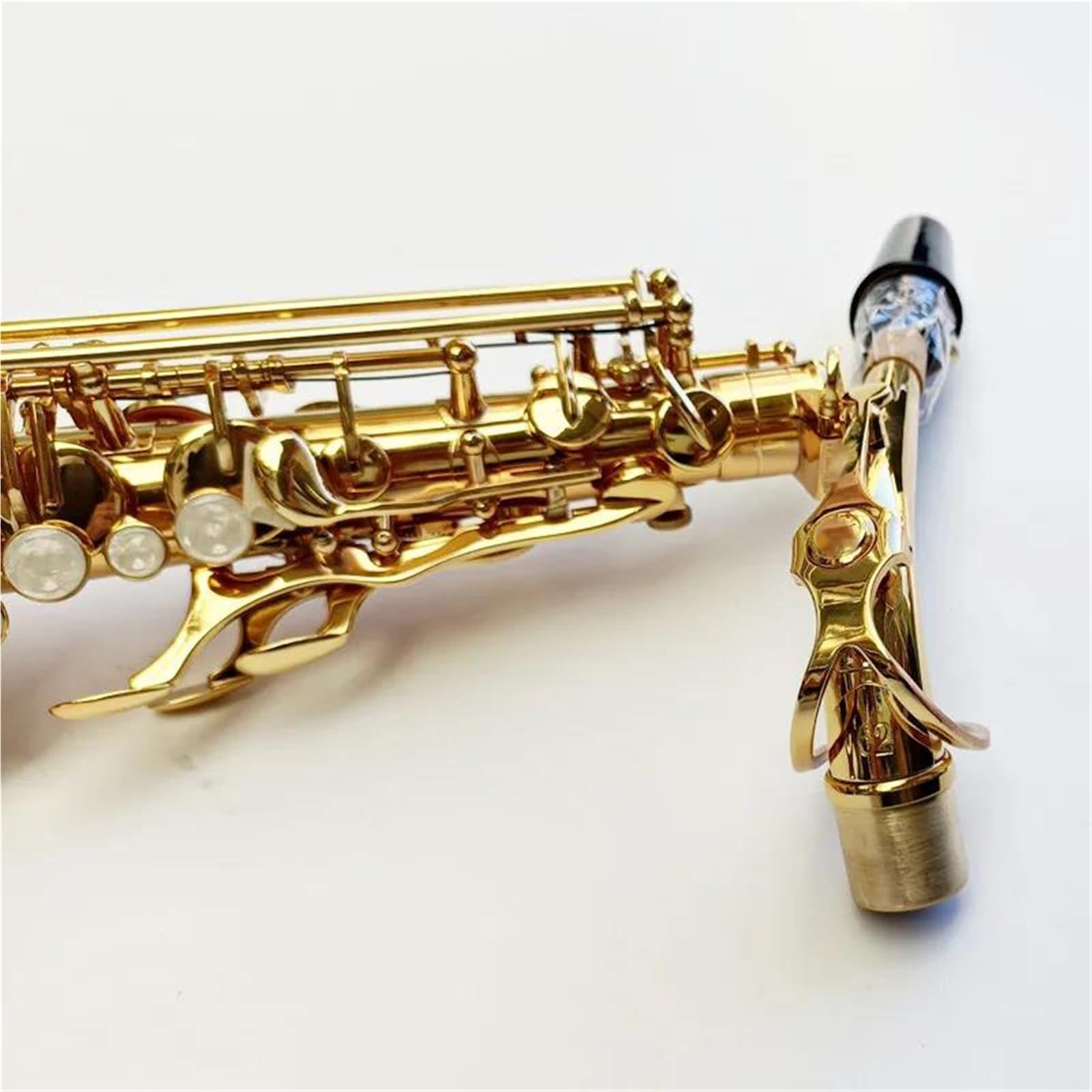 Sassofono Ancia Per Sassofono Contralto Professionale E Fall Con Bocchino In Oro E Testa In Ottone