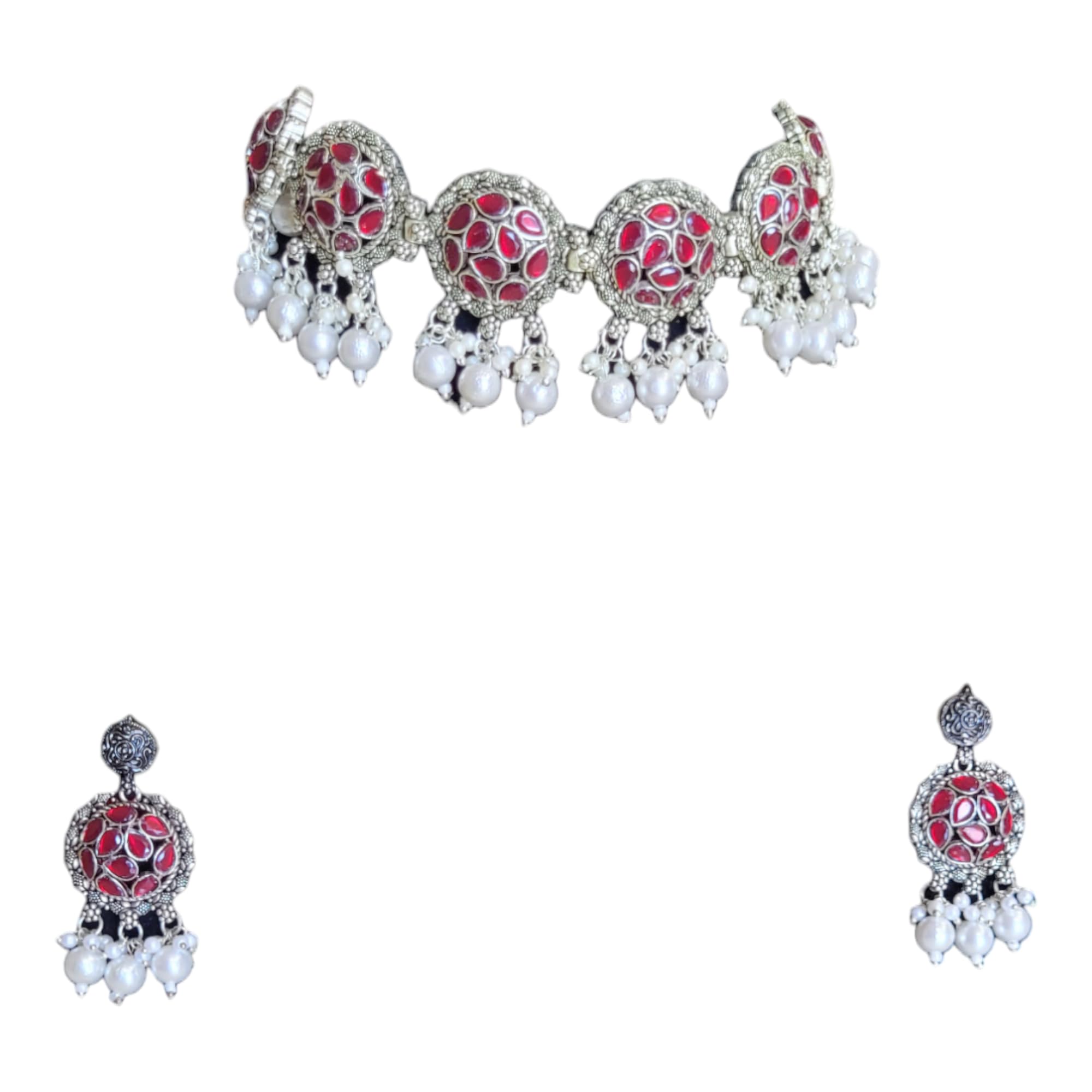 Oxidised necklace set (Black) (B0DC9YFXMZ) Amazon Price History, Amazon Price Tracker