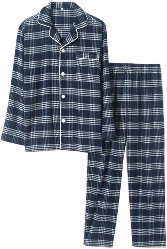 Autumn and Winter Couples Pajamas Cotton Men's Japanese Long-sleeved Homewear Suit Thickened