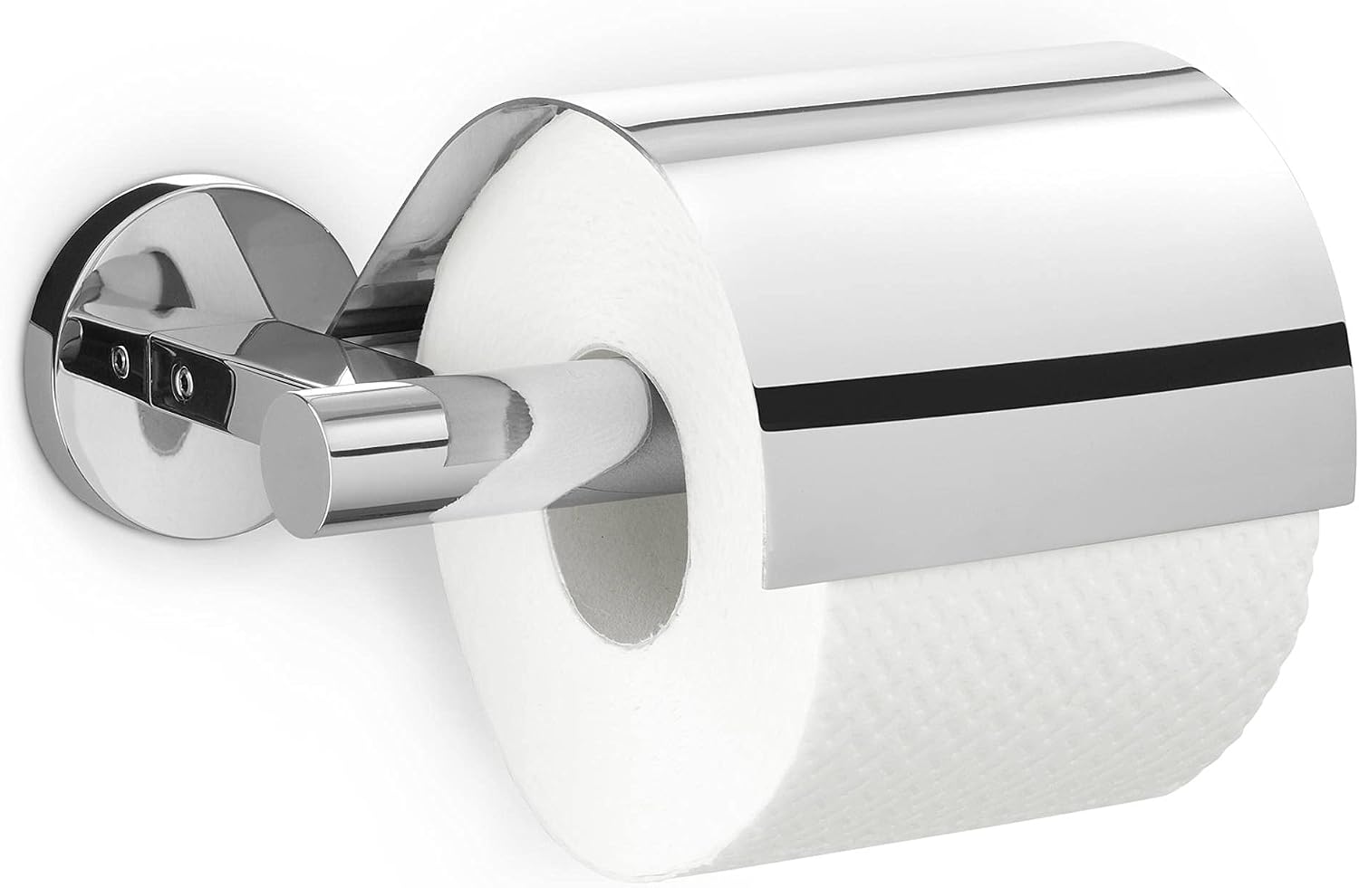 ZACK 40051 Scala Wall Mounted Toilet Roll Holder with Lid, 2.36 by 6.84 by 6.10-Inch