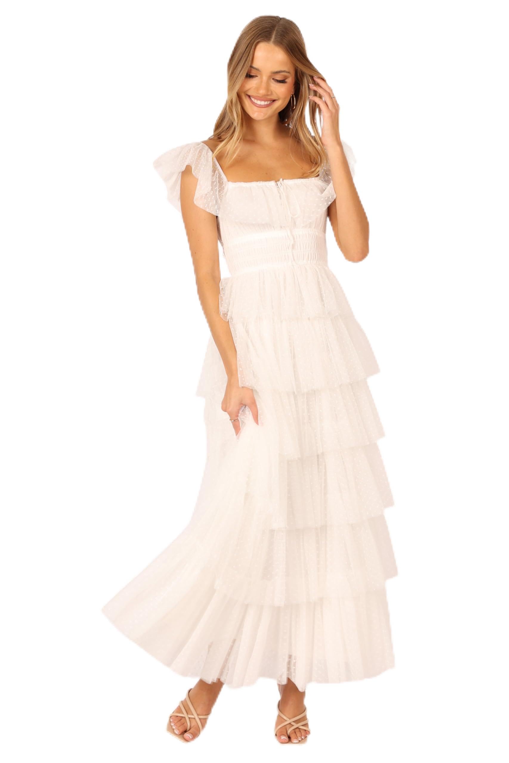 Photo 1 of Petal & Pup Belle Maxi Dress - Off White S