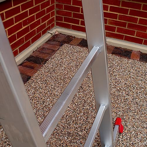 HOMEMASTER® 3 Section Extension Ladder | 150kg Load Capacity | Anti-slip Rungs, Auto-Locking Clips | Lightweight Aluminium Ladders | 6.50m 7 HOMEMASTER® 3 Section Extension Ladder | 150kg Load Capacity | Anti-slip Rungs, Auto-Locking Clips | Lightweight Aluminium Ladders | 6.50m - Image 7