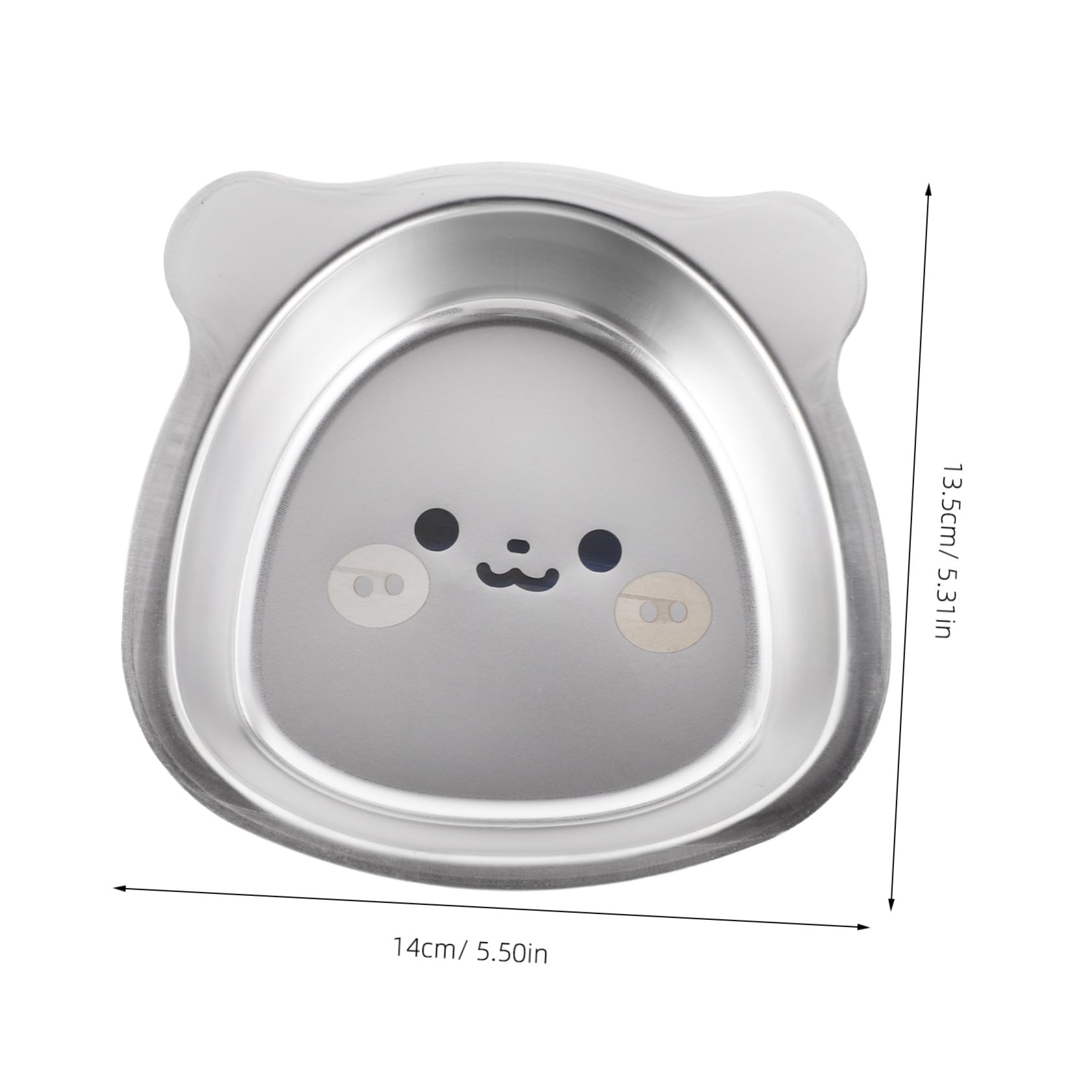 Ciieeo Stainless Steel Bowl Fun Cartoon Design Drop Ergonomic Grip Stackable Storage for Snacks and Cereal Mealtime Tableware