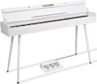 Vista 8 de Piano Digital Ponderado de 88 Teclas - Piano Eléctrico de Escritorio de Madera se Transforma Entre Escritorio y Tocador - Teclado Progresivo