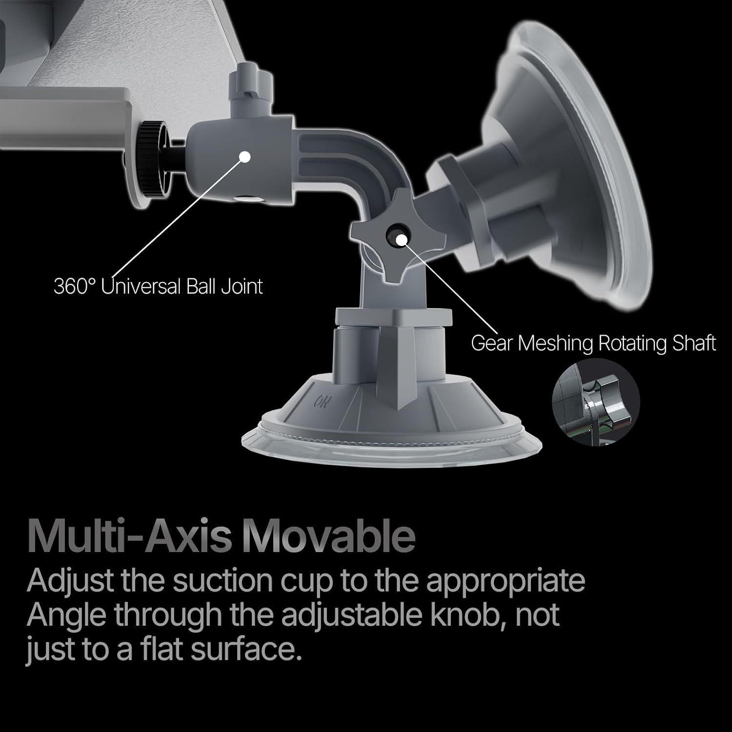 Starlink Mini Mount,Suction Cup Mount for Car Sunroofs or Windows,360-Degree Rotation,Strong Suction for Stable Satellite Signal in RVs, Boats, and Road Trips,White image 5