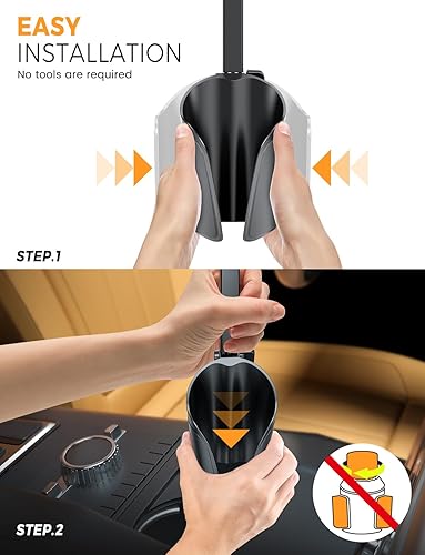 Miniatura 4 de eSamcore Soporte para tablet para automóvil, soporte para tazas sin obstrucciones para iPad con base de montaje hueco flexible, abrazadera profunda