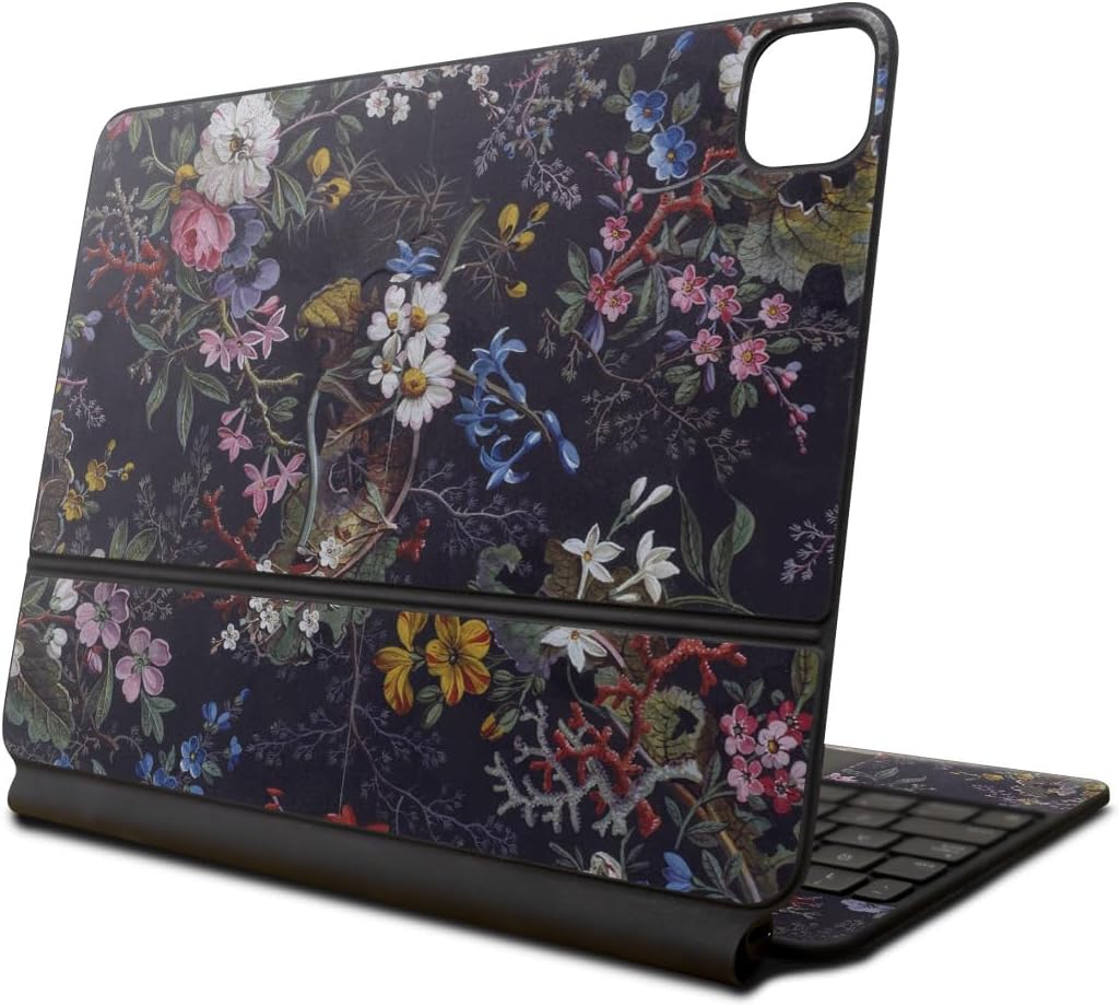 Skin Compatible with Apple Magic Keyboard for iPad Pro 13‑inch (M4) 2024 - Midnight Blossom - Premium 3M Vinyl Protective Wrap Decal Cover - Easy to Apply | Crafted in The USA by MightySkins