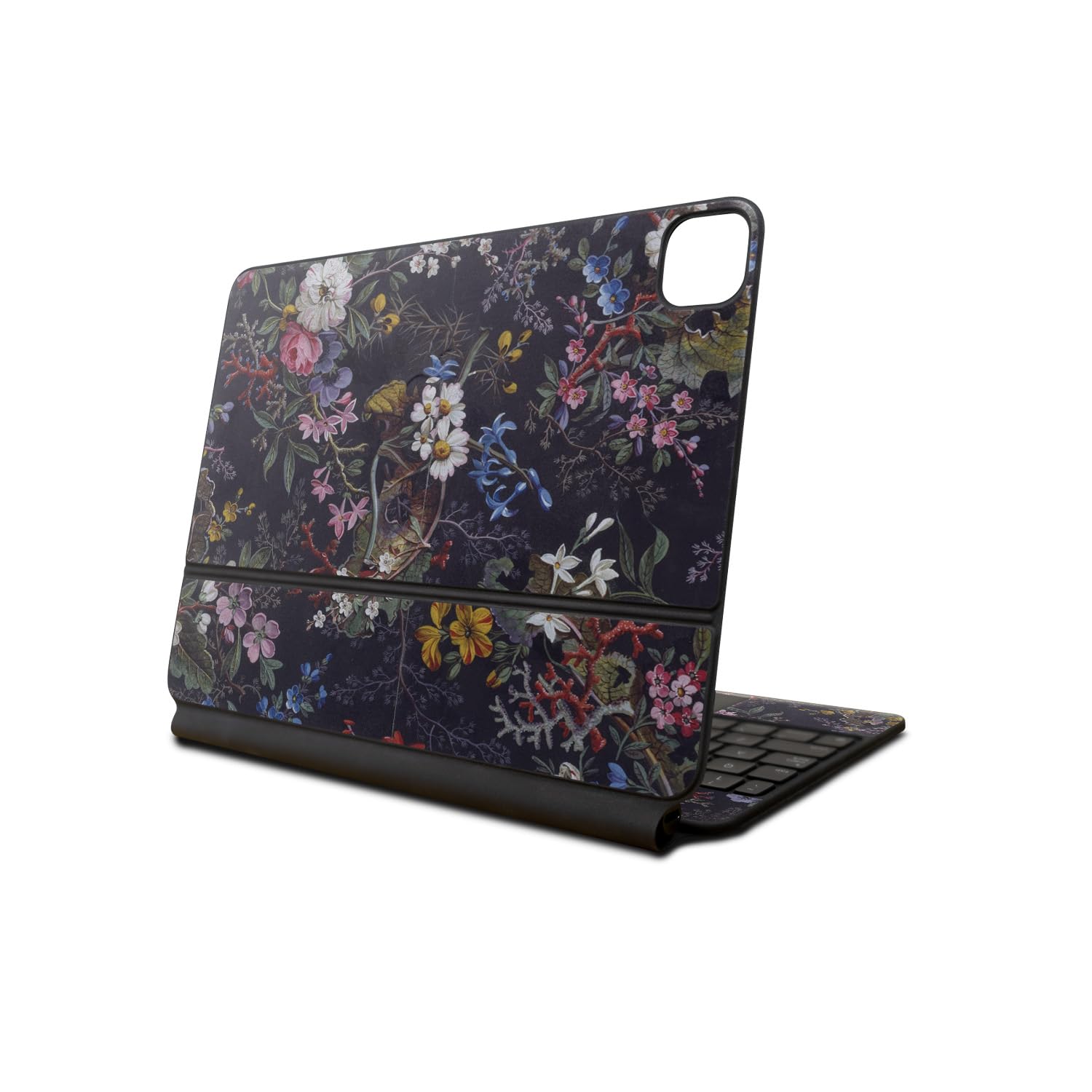 Skin Compatible with Apple Magic Keyboard for iPad Pro 13‑inch (M4) 2024 - Midnight Blossom - Premium 3M Vinyl Protective Wrap Decal Cover - Easy to Apply | Crafted in The USA by MightySkins