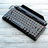 QWERKYTOYS QWERKYWRITER 2 Premium Aluminum Retro Typewriter Mechanical Keyboard with Hot-Swappable Switches, Fast Wireless Mode, Page Scroll Knob & Heavy-Duty Tablet Stand Mac/Win/Android/iOS